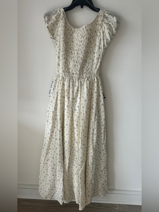 HYFVE Dresses & Skirts - HYFVE Cream Dress with Blue Floral Print